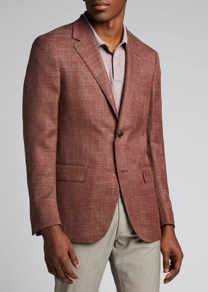Ermenegildo Zegna Men's Wool-Blend Textured Regular-Fit Blazer