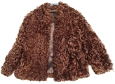 Thumbnail for your product : Antartex, Made In Scotland Chocolate Brown Curly Lamb Fur Coat/Jacket