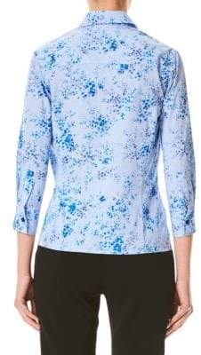 Carolina Herrera Floral Button-Front Shirt