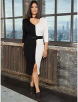 Thumbnail for your product : New York & Co. Splice Colorblock Sweater Dress