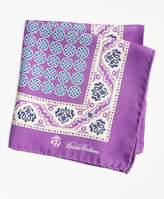 Thumbnail for your product : Brooks Brothers Paisley and Circle Link Pocket Square