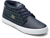 Thumbnail for your product : Lacoste Kid's Cotton Plaid & Faux Leather High-Top Sneakers
