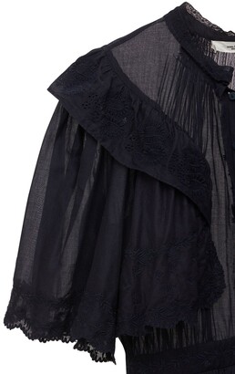 Isabel Marant Leola Ruffled Cotton Midi Dress - ShopStyle