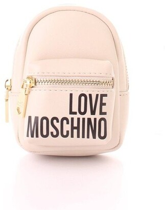 Love Moschino Logo Printed Zipped Backpack Purse