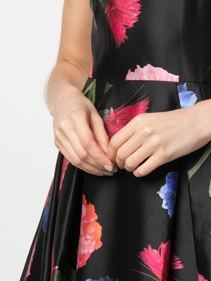 Carolina Herrera Floral Print Midi Dress