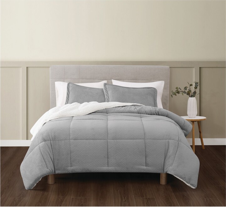 Truly Soft Basket Carved Faux Fur King 3-Piece omforter Set