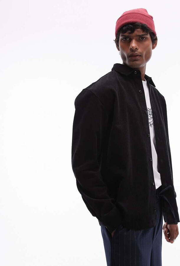 Oversized Shirt Topman Black Shirt Topman Oversized Fit V Neck