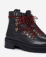 Thumbnail for your product : The Kooples Black flat laced ankle boots