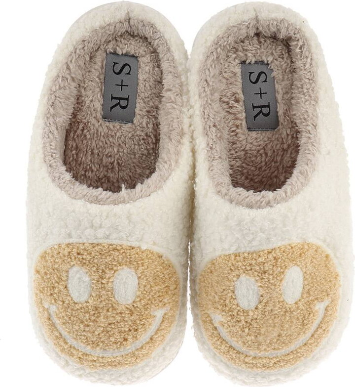 S+Recover S+R Women’s Smiley Graphic Cozy Slide Slipper