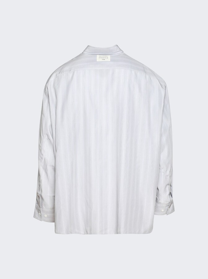 Acne Studios Striped Button Down Shirt Grey And Multi
