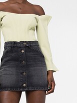 Thumbnail for your product : Courreges High-Waisted Denim Miniskirt