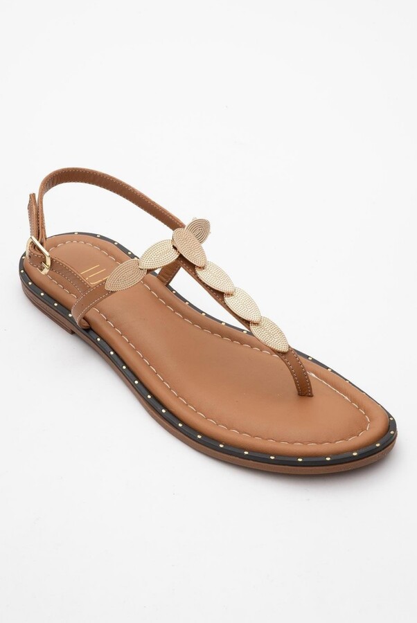 Forever & Always Shoes Marea Leather Flat Sandal (Women)