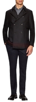 Thumbnail for your product : John Varvatos Wool Engineered Stripe Peacoat