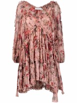 Thumbnail for your product : Zimmermann Ruffled-Trim Floral Smock Dress