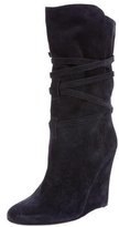 Thumbnail for your product : Burberry Suede Wedge Ankle Boots