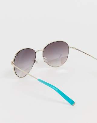 Matthew Williamson Jade Silver Mirrored Lens Sunglasses