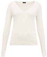 Thumbnail for your product : Joseph V-neck Silk-blend Jersey Sweater - Womens - Ivory