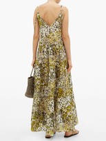 Thumbnail for your product : Marios Schwab Missi Tiered Floral-print Silk Dress - Yellow Print