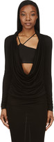 Thumbnail for your product : Givenchy Black Rolled Yoke Plunging Cowl Neck Blouse