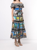 Thumbnail for your product : Mary Katrantzou Cannes postage stamp print dress