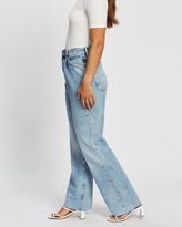 Thumbnail for your product : M.N.G - Women's Blue Wide leg - Daniela Jeans - Size 34 at The Iconic