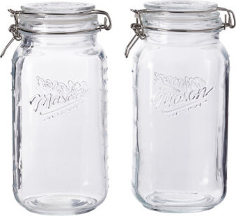 Mason Craft & More Vintage Storage Jars 2 Piece Canning Jar Set