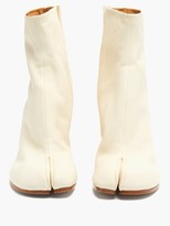 Thumbnail for your product : Maison Margiela Tabi Split-toe Vintage-leather Ankle Boots - White