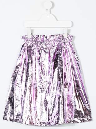 Andorine midi metallic skirt