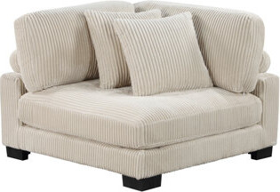 WANDINGT Modern Sofa 1Pc Living Room Furniture Modular Corner Seat Plush Corduroy Fabric Upholstery Plywood Frame Matching Pillows