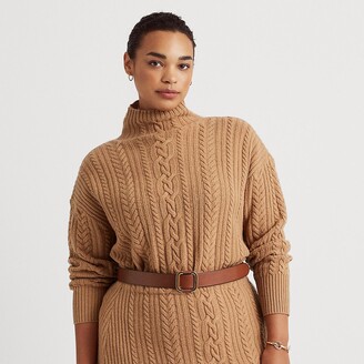 Lauren Woman Ralph Lauren Cable-Knit Wool-Cashmere Sweater - ShopStyle