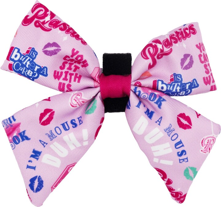 Sassy Woof Mean Girls Sailor Dog Bow Collar Accessory, Pink, One Size