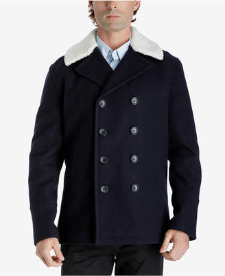 Michael Kors Michael Kors Men's Fleece-Collar Pea Coat