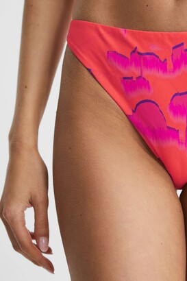 Reiss Printed High-Leg Bikini Bottoms