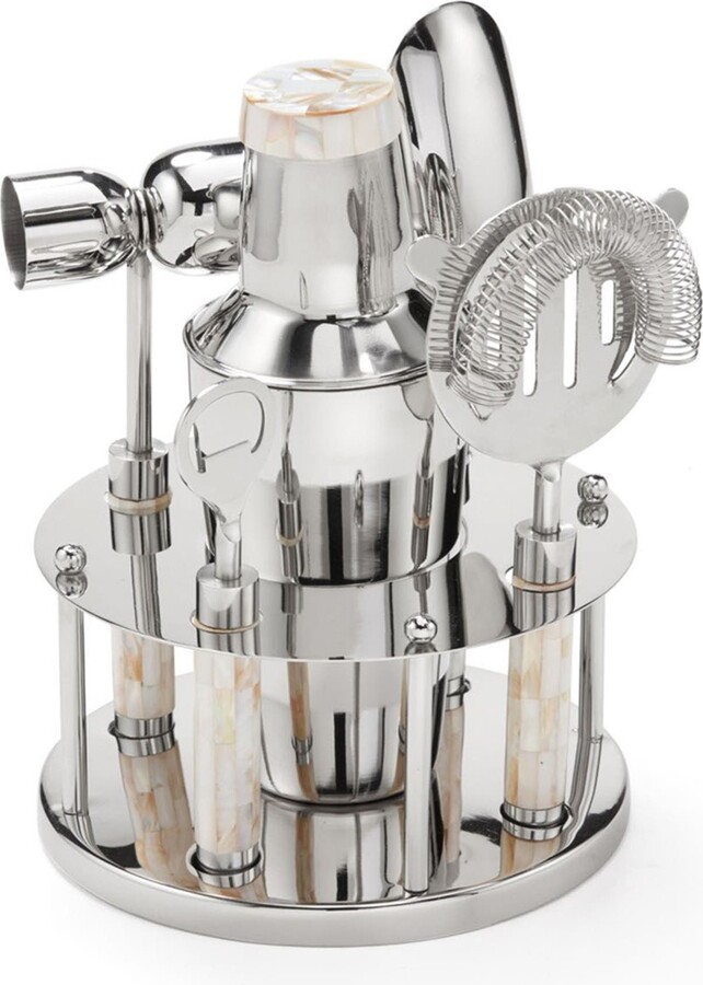 Roselli Trading Company Mother-of-Pearl 6-Piece Bar Tool Set