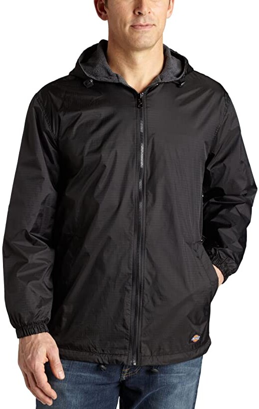 fleece lined nylon jacket