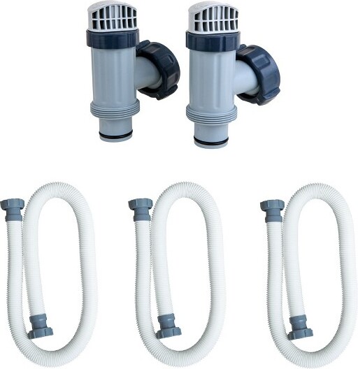 Intex IntexPlungerValvesw/Gaskets&Nuts(2Pack)w/PoolPumpHose(3Pack)