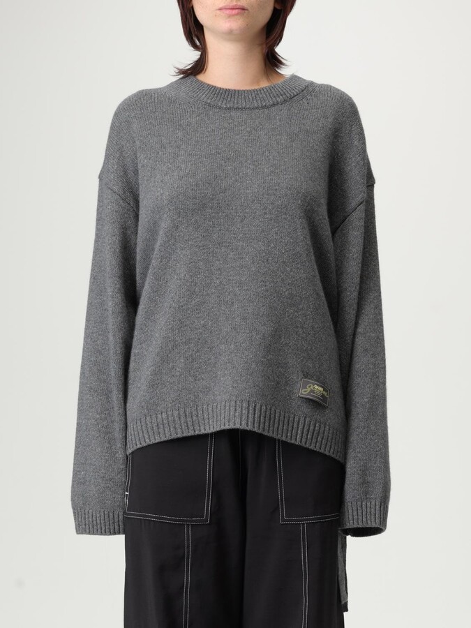 Ganni Sweater Woman color Grey