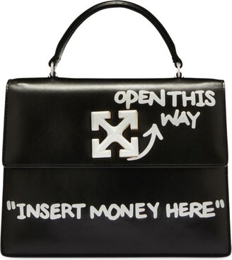 Off-White Jitney 1.4 Quote Leather Top Handle Bag - ShopStyle