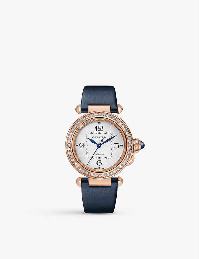 cartier ladies watch leather strap