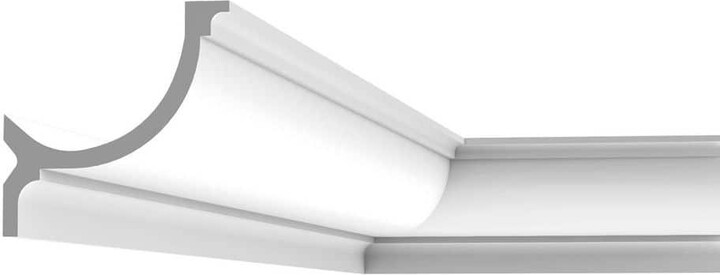 4 in. x 4 in. x 78-3/4 in. Primed White Plain Polyurethane Crown Moulding (8-Pack)
