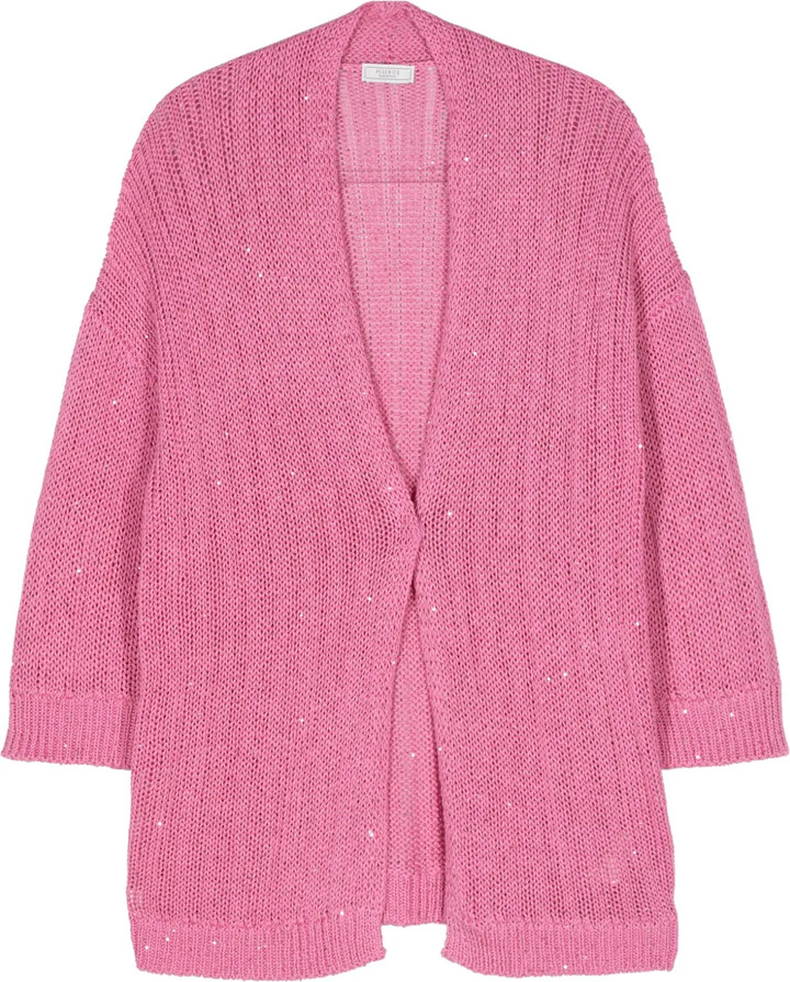 Peserico Sequin-Detail Open-Knit Cardigan