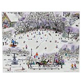 Thumbnail for your product : Michael Storrings Sledding in Central Park Print, 11" x 14"