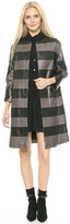 Thumbnail for your product : Lisa Perry Striped Leather Coat