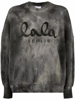 Lala Berlin Acid Wash Logo Sweatshirt