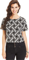 Thumbnail for your product : One Clothing Juniors' Printed Short-Sleeve Top
