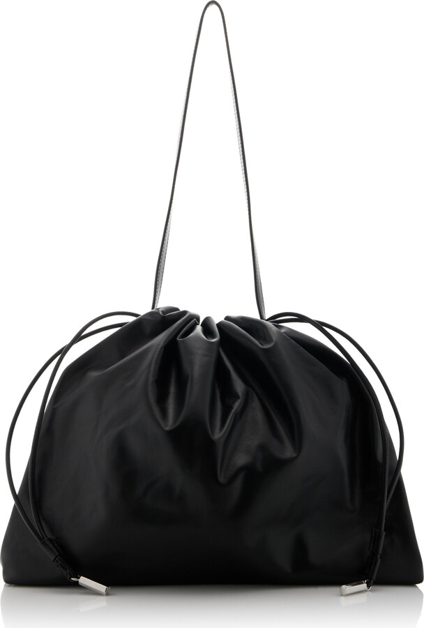 The Row Angy Leather Hobo Bag