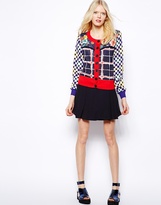 Thumbnail for your product : Love Moschino Woven Knit Mixed Print Cardigan