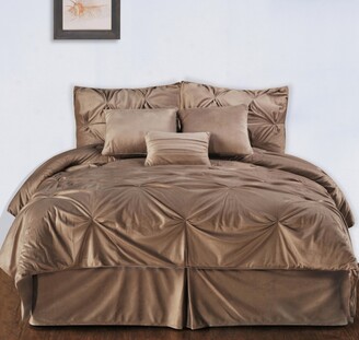 Cotton Loft Pintuck Plush 7-pc Complete Comforter Set, Full Bedding