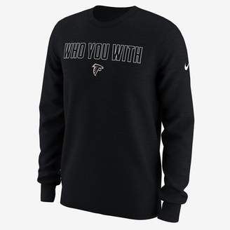 Nike Who You With" (NFL Falcons) Men's Long Sleeve T-Shirt