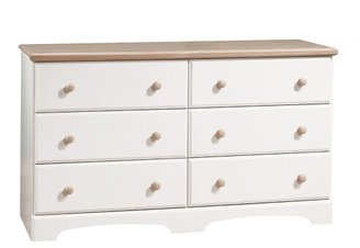 Summertime Collection Dresser in Pure White/Maple Finish By South Shore Furniture